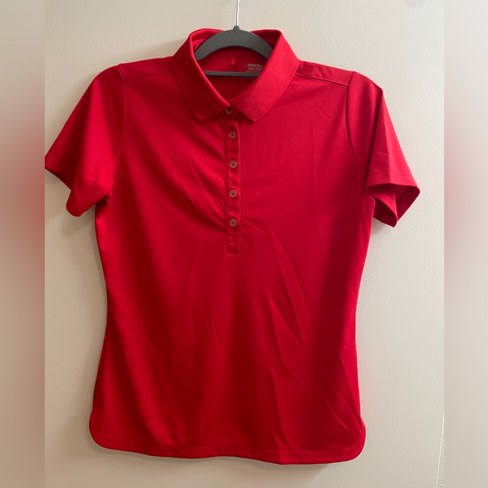 Nike Golf Red Button Down Shirt